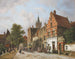 Delft painting with the Prinsenhof in the distance - Adrianus Eversen — artwork view