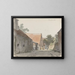 Vista de una callejuela en Harderwijk - Adrianus Eversen — cuadro enmarcado en la pared