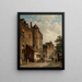 a sunny Dutch street scene - Adrianus Eversen — framed artwork on a wall