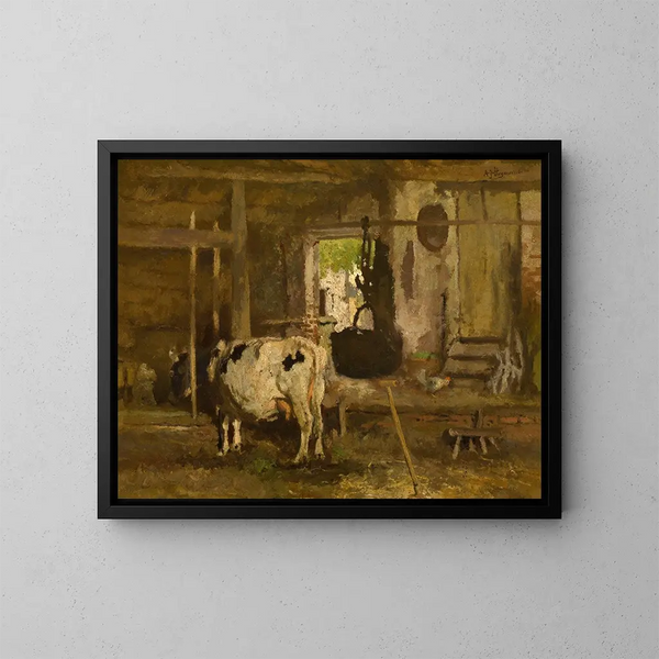 interior de la cuadra - Adrien Joseph Heymans — cuadro enmarcado en la pared