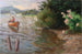 la dama en barca en el Wörthersee - Adrienne von Pötting — vista de la obra