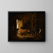 Interior of a barn - Aelbert Cuyp — framed artwork on a wall