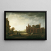 Landscape with the Ruins of Rijnsburg Abbey - Aelbert Cuyp — framed artwork on a wall
