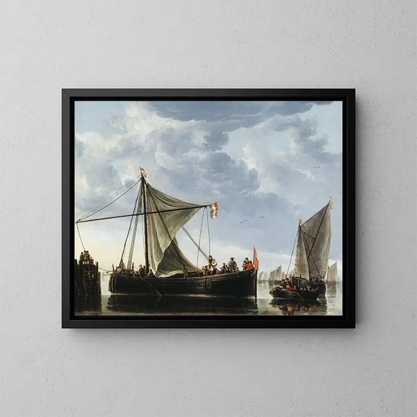 The Passage Boat - Aelbert Cuyp — framed artwork on a wall