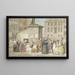 Lugar con monjes y monjas durante la revolución en Bélgica el 20 de octubre de 1787 - Aert Schouman — cuadro enmarcado en la pared