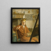 Retrato de un pintor, quizás el propio artista - Aert Schouman — cuadro enmarcado en la pared