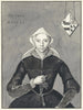 Retrato de una mujer con las armas de Van Slingelandt-Brouwer - Aert Schouman — vista de la obra