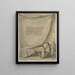 Widow with four children in front of a coffin - Aert Schouman — framed artwork on a wall