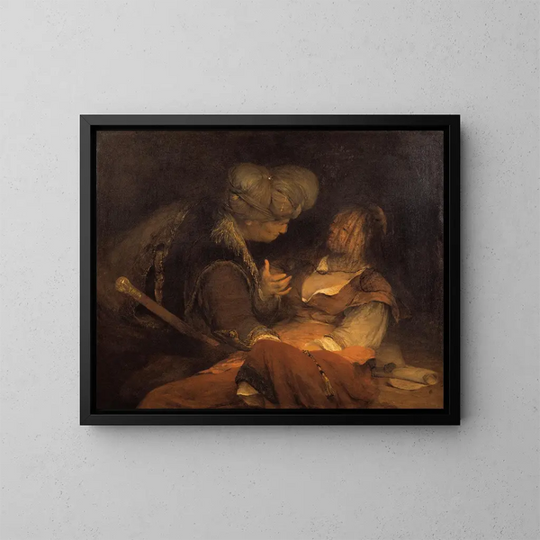 Judá y Tamar - Aert de Gelder — cuadro enmarcado en la pared