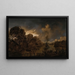 Un Canal a la Luz de la Luna - Aert van der Neer — cuadro enmarcado en la pared