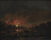 Incendio en un pueblo por la noche - Aert van der Neer — vista de la obra