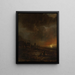Pesca nocturna - Aert van der Neer — cuadro enmarcado en la pared