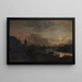 Landscape by Moonlight - Aert van der Neer — framed artwork on a wall