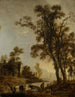 Riverbank with Livestock - Aert van der Neer — artwork view