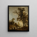Riverbank with Livestock - Aert van der Neer — framed artwork on a wall
