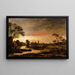 River landscape painting - Aert van der Neer — framed artwork on a wall