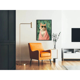 Affiche Chat Tropical