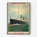 Póster Cherbourg publicidad vintage – Paquebot transatlántico American Line