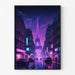 Póster Cyberpunk de París - La Torre Eiffel