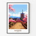 Póster Kyoto Japón Vintage
