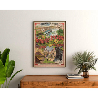 Affiche Normandie Bretagne – Chemins de fer de l’Ouest