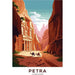 Póster Petra Jordania Vintage