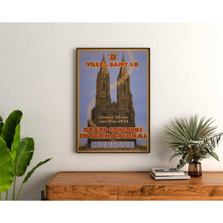 Affiche Saint-Lô vintage – Concours International de Musique 1934