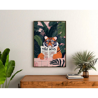 Affiche Tigre et Wild News - Jungle et Fantaisie