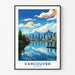 Póster Vancouver Vintage con sus montañas