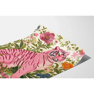 Affiche animalière - Tigre Rose Floral