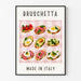 Kitchen decoration poster - Bruschetta
