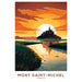 Póster del Mont Saint-Michel Vintage