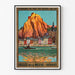 Póster valle del Mosa en Bélgica Vintage