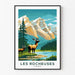 Carteles vintage de las Montañas Rocosas canadienses