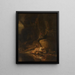 Héra se esconde durante la batalla de los dioses y los gigantes - Después de Carel Fabritius — cuadro enmarcado en la pared