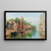 Escena de un canal veneciano, boceto - Agnes Brjesson — cuadro enmarcado en la pared