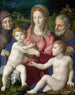 Santa Familia con Santa Ana y el niño San Juan - Agnolo Bronzino — vista de la obra