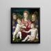 Santa Familia con Santa Ana y el niño San Juan - Agnolo Bronzino — cuadro enmarcado en la pared