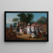 the Linen Market with a linen stall and a vegetable seller in the Antilles - Agostino Brunias — framed artwork on a wall