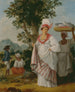 Una criolla antillana acompañada de su sirviente negro - Agostino Brunias — vista de la obra