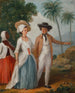 Planteur y su esposa con un sirviente - Agostino Brunias — vista de la obra