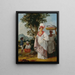 a Caribbean woman with her black servant - Agostino Brunias — framed artwork on a wall