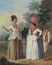 Mujeres antillanas de color con un niño y un sirviente negro - Agostino Brunias — vista de la obra