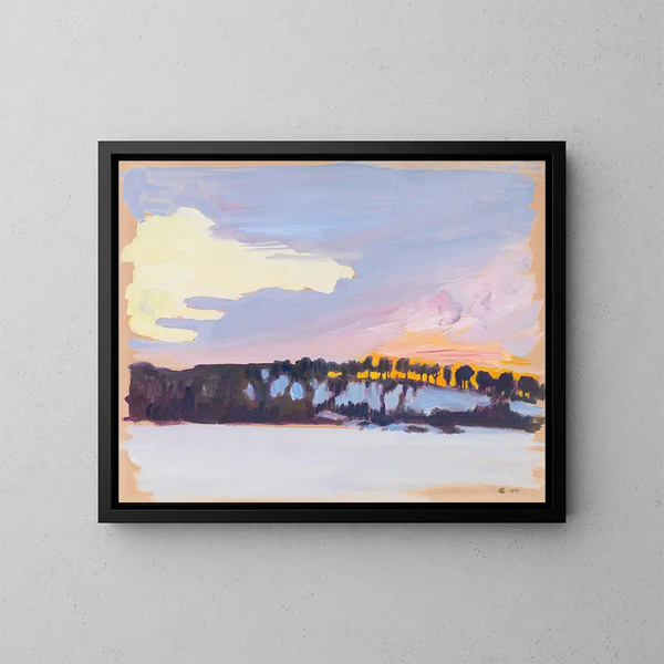 Paisaje de la tarde - Akseli Gallen-Kallela — cuadro enmarcado en la pared