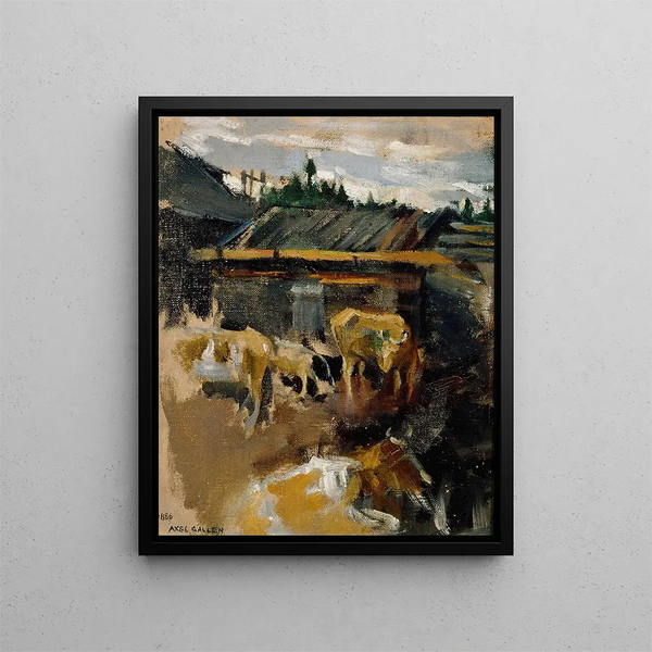 Pasture - Akseli Gallen-Kallela — framed artwork on a wall