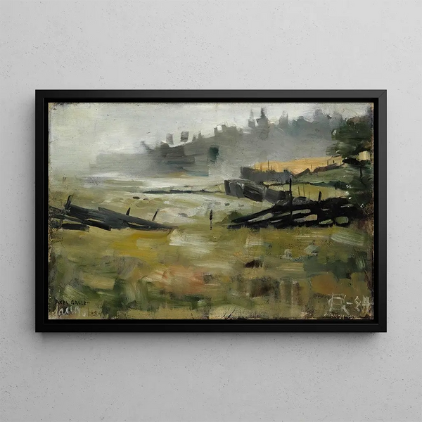 Paisaje brumoso - Akseli Gallen-Kallela — cuadro enmarcado en la pared