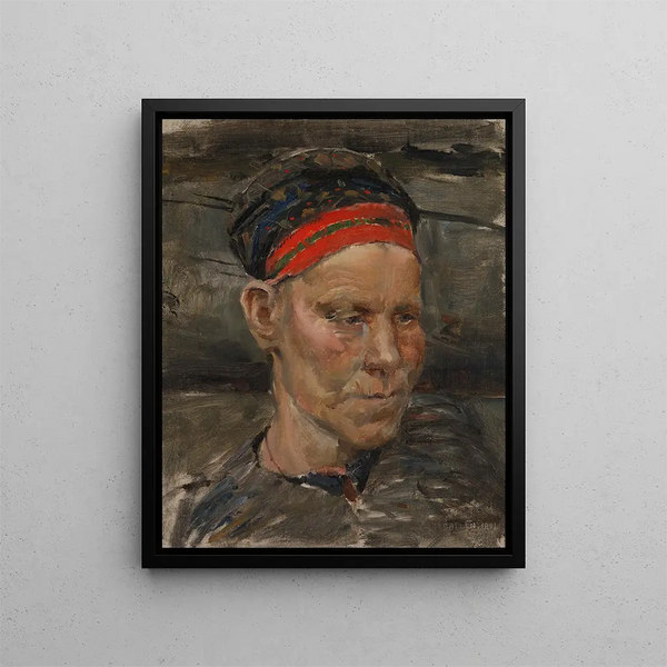 Retrato de una mujer careliana - Akseli Gallen-Kallela — cuadro enmarcado en la pared