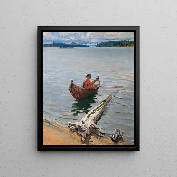 Rameur sur le lac - Akseli Gallen-Kallela — cuadro enmarcado en la pared