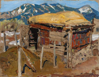 Akseli GallenKallela - Shed in the Taos Mountains.webp