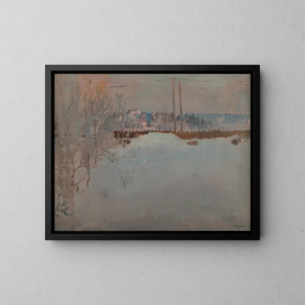 Sumuaamu Malmilla - Akseli Gallen-Kallela — framed artwork on a wall